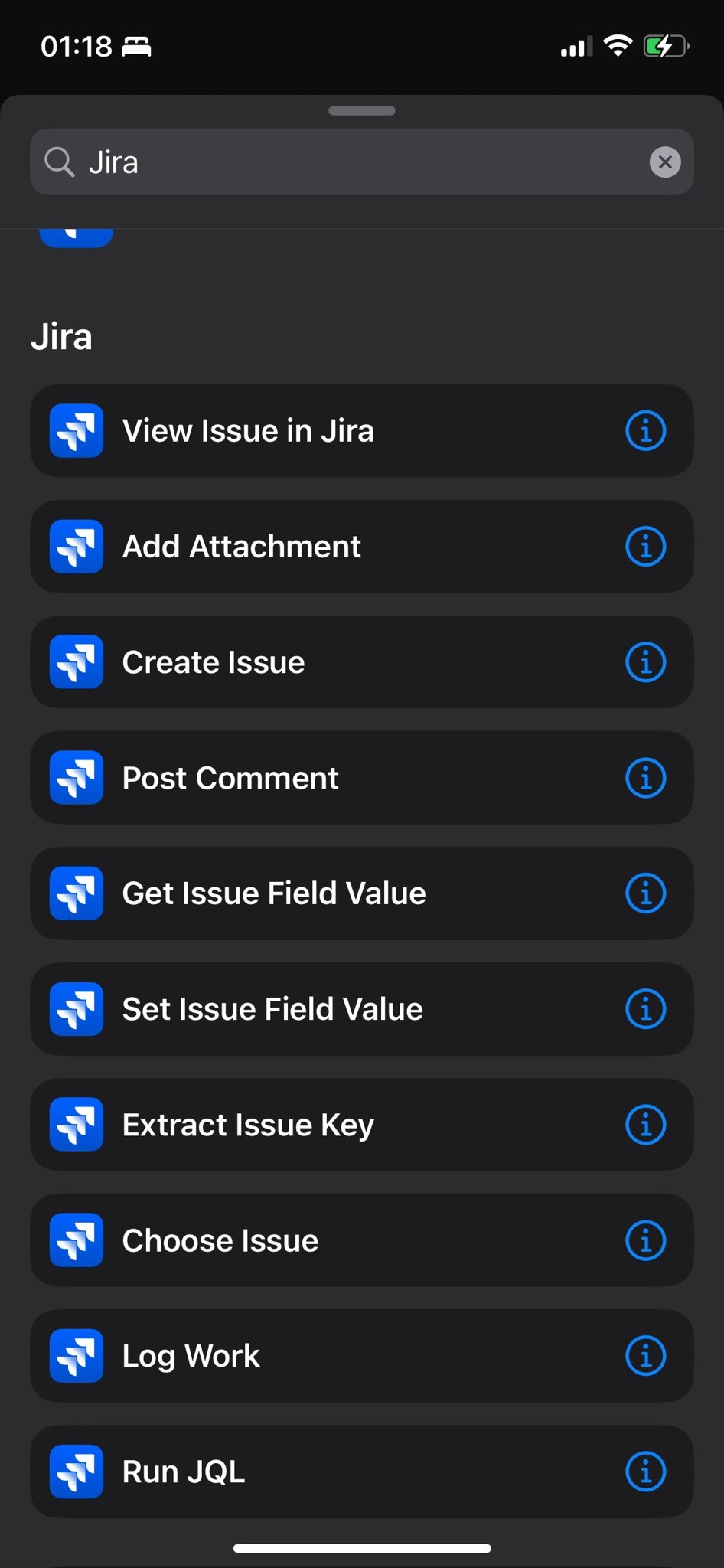 Log your time automatically using Jira and the Shortcuts app (Apple iOS)